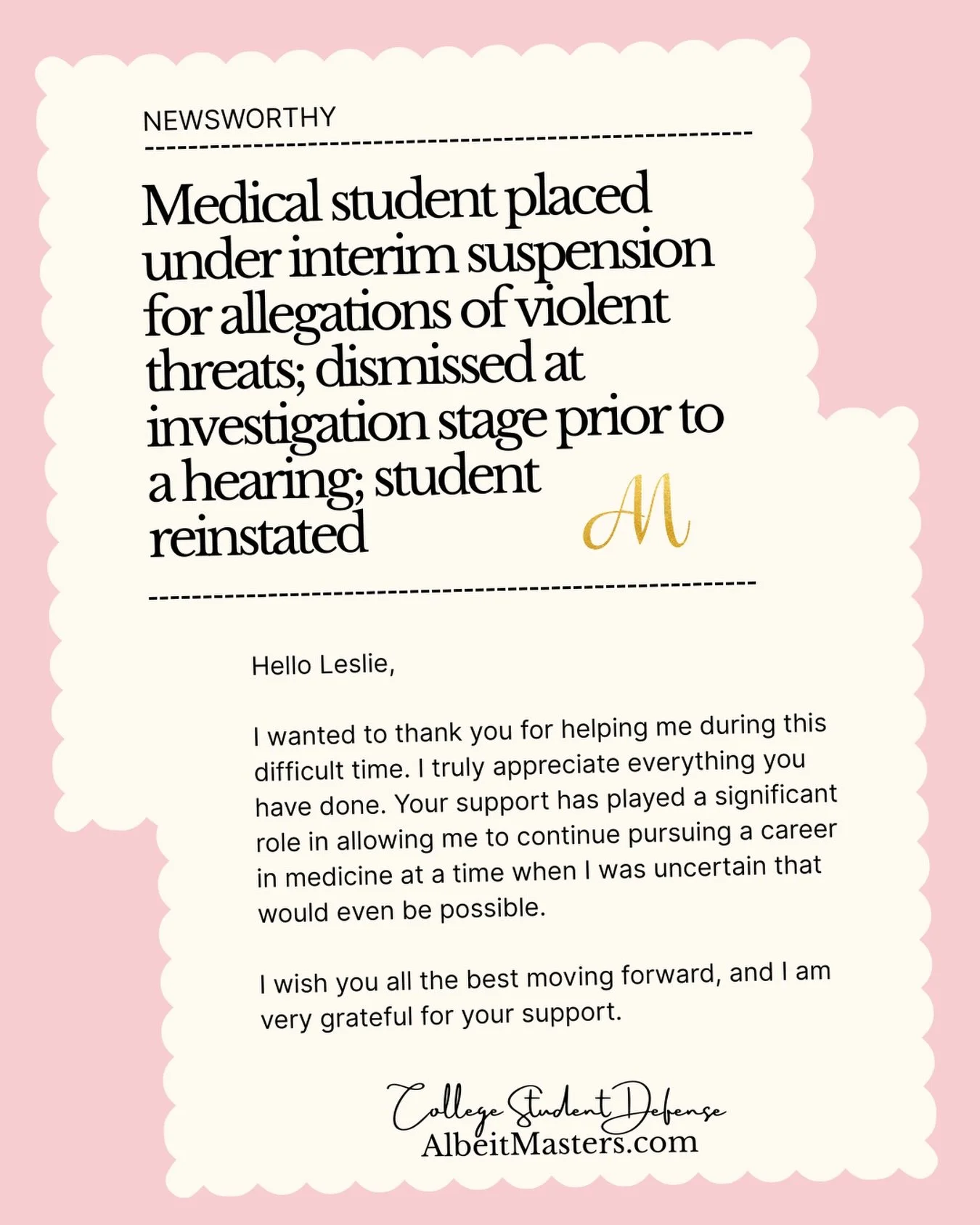 Big big win in student justice! #medstudent #collegestudentdefense
