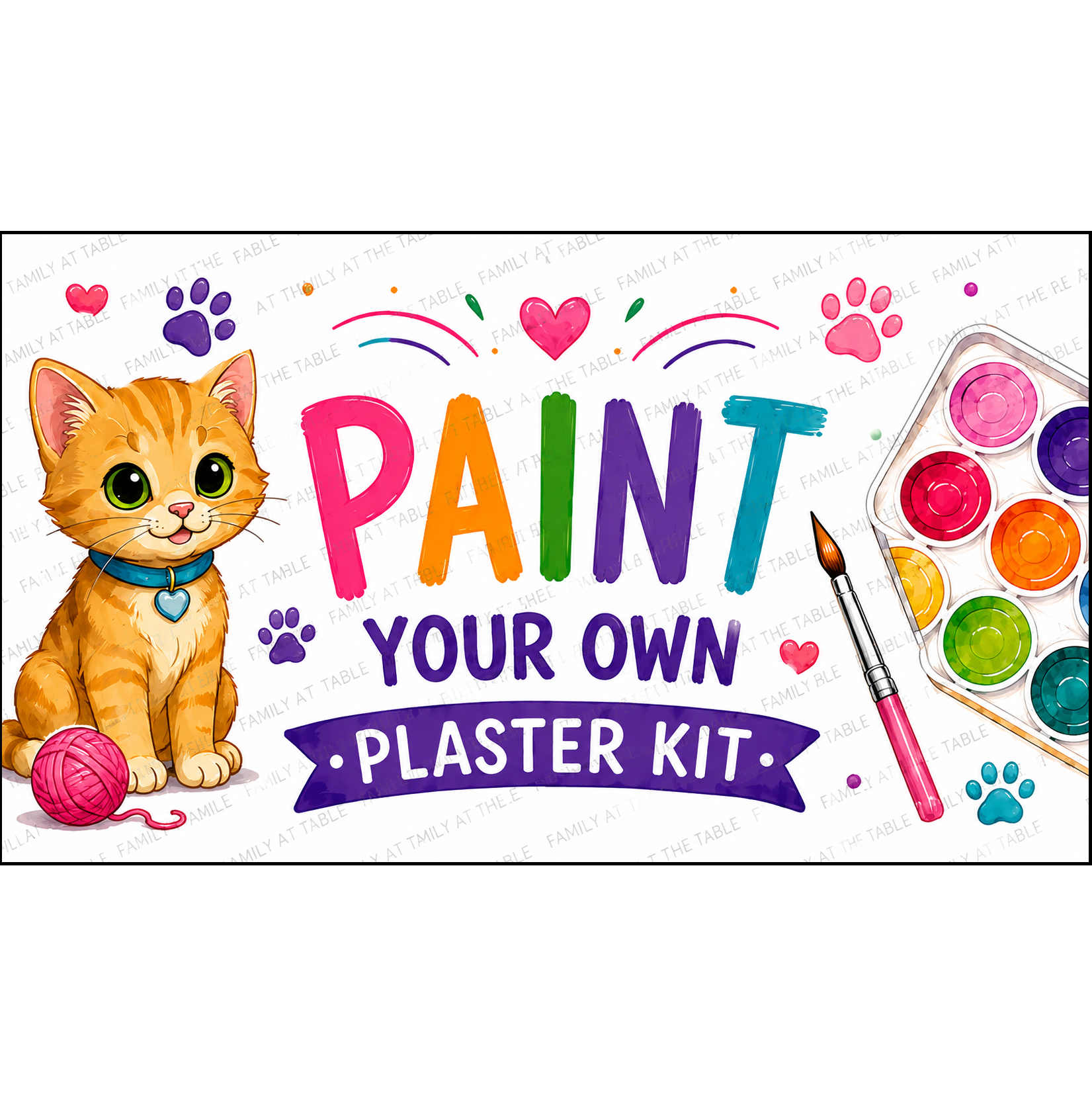 Cat / Kitten - Printable Backing Card - 3 pc set