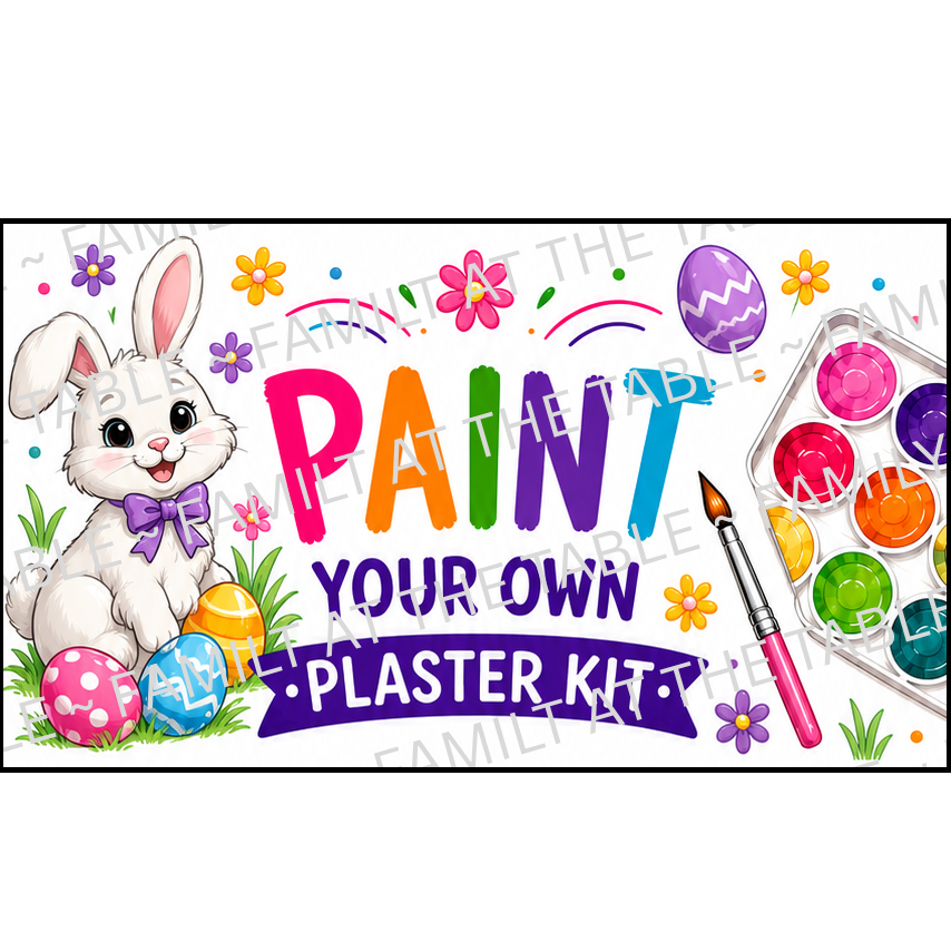 Easter Basket - Paint Your Own Plaster Kit Printable Packaging Insert Backing Cards – Digital Download
