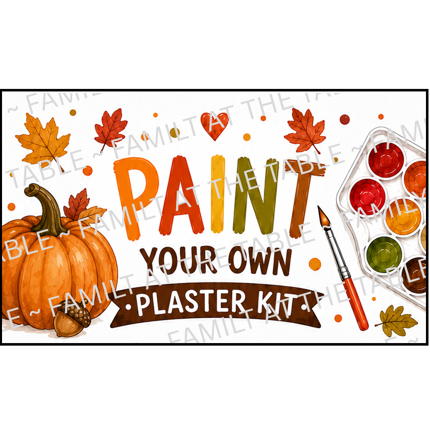 Fall / Autumn - Paint Your Own Plaster Kit Printable Packaging Insert Backing Cards – Digital Download