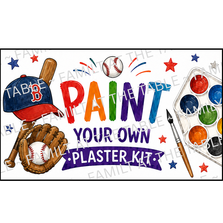 Baseball - Paint Your Own Plaster Kit Printable Packaging Insert Backing Cards – Digital Download