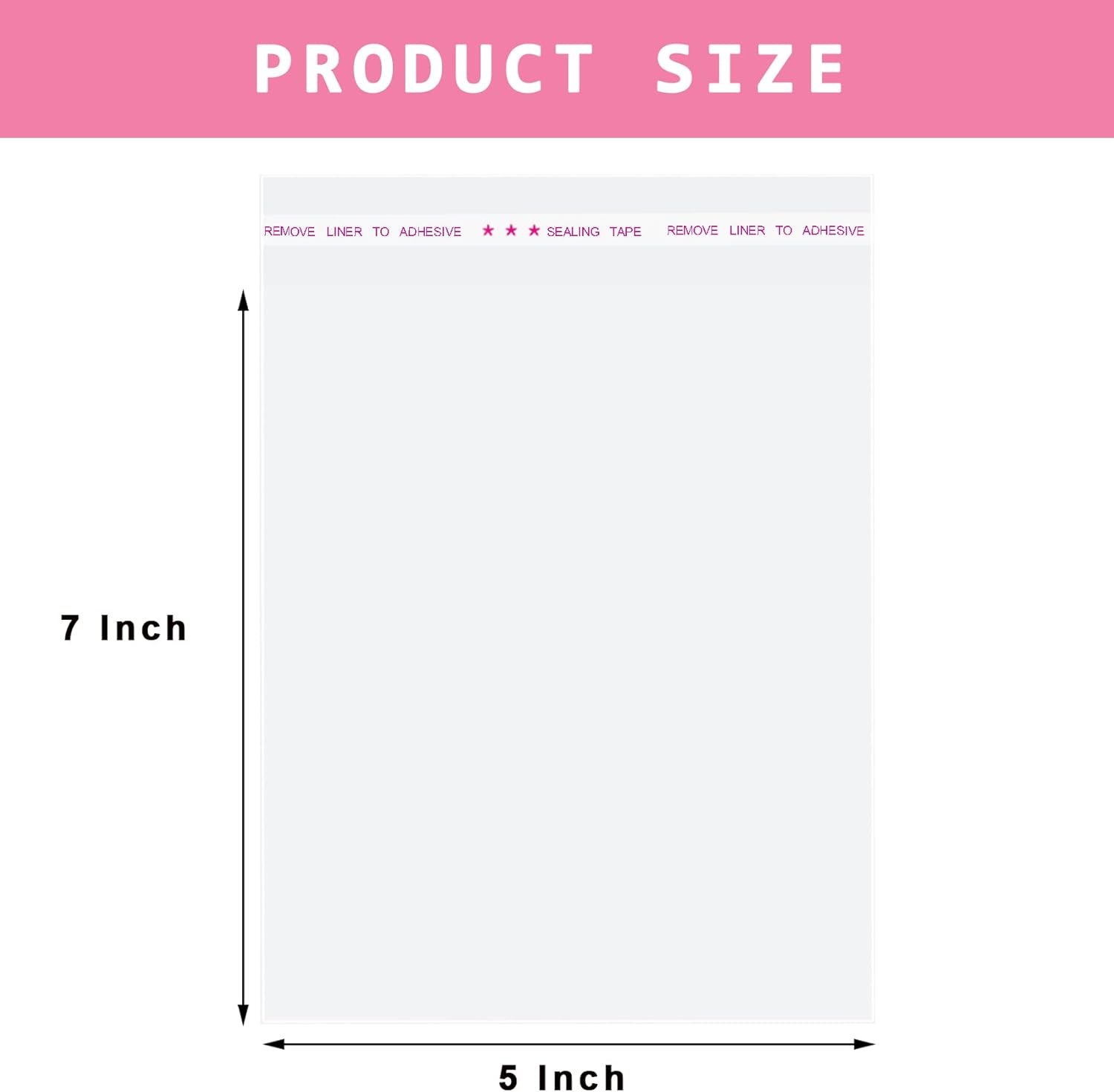 5"x7" Cello Bags - 200 Pcs