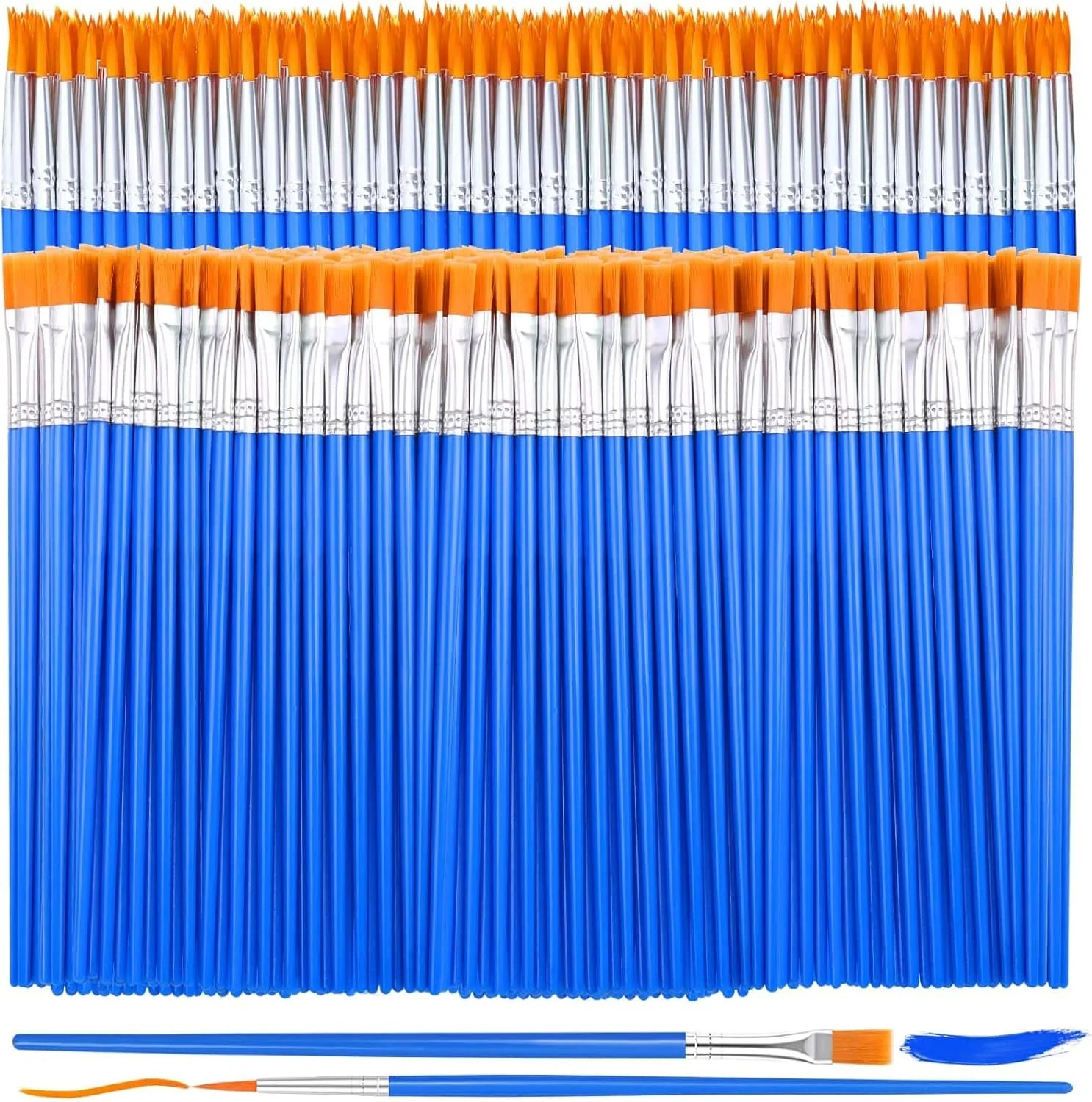 Flat & Round Paint Brushes - 240 Pcs (120 each)