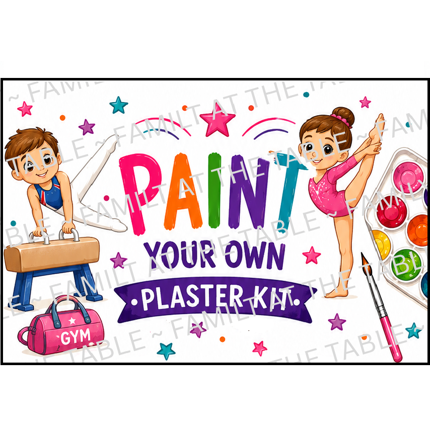 Gymnastics / Gymnast - Paint Your Own Plaster Kit Printable Packaging Insert Backing Cards – Digital Download