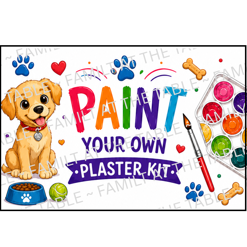 Dogs - Paint Your Own Plaster Kit Printable Packaging Insert Backing Cards – Digital Download
