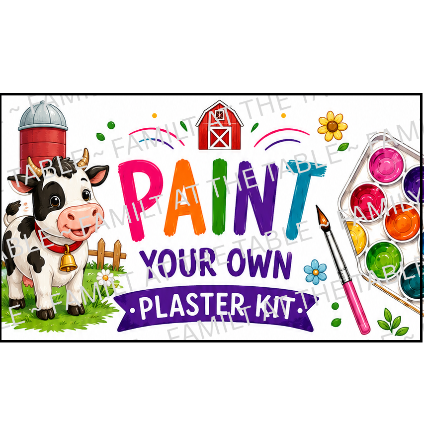 Farm - Paint Your Own Plaster Kit Printable Packaging Insert Backing Cards – Digital Download
