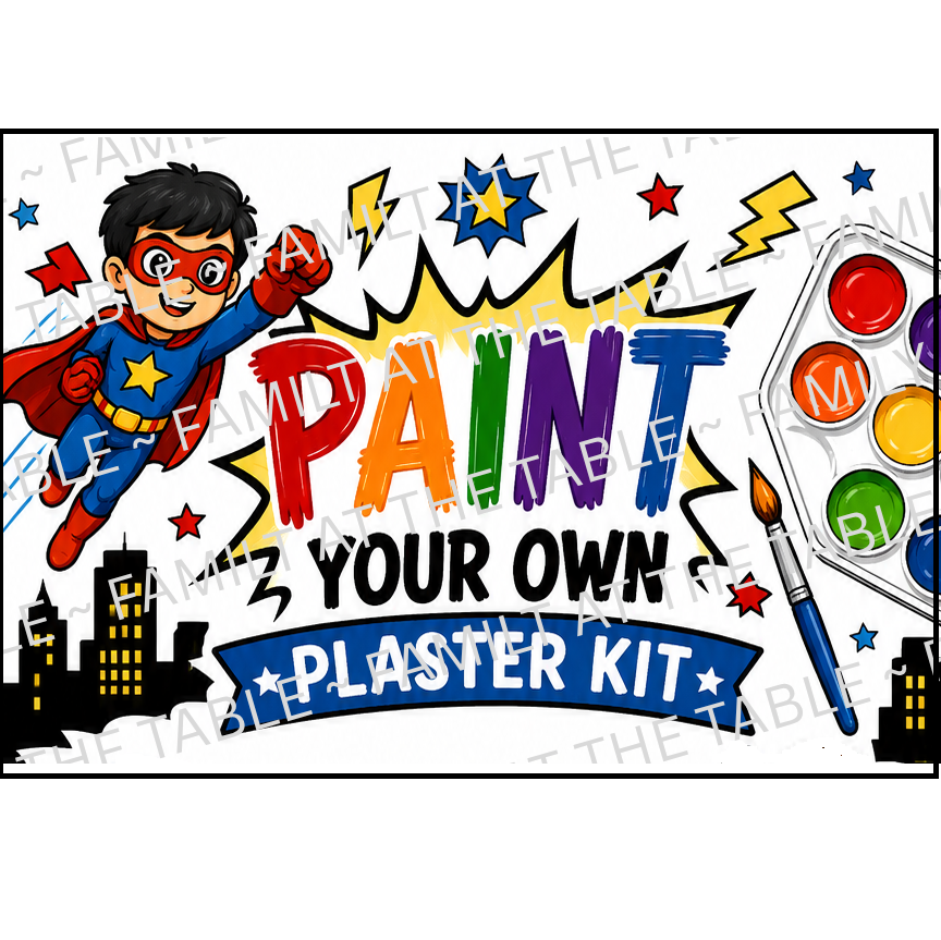 Super Heroes - Printable Backing Card - 3 pc set