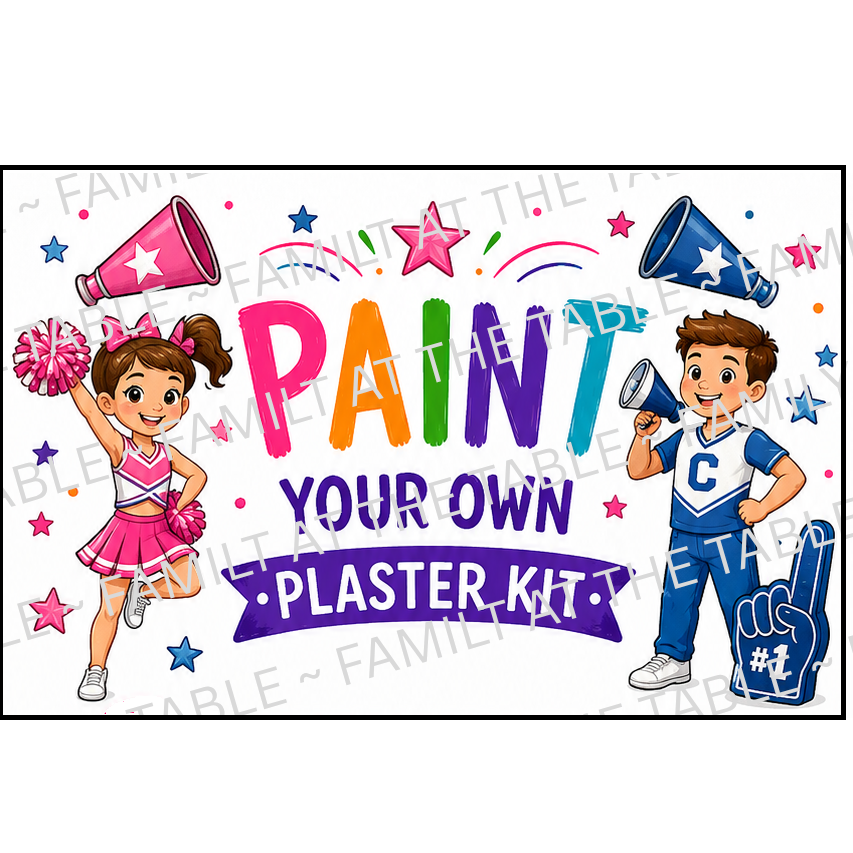 Cheerleading / Cheerleader - Paint Your Own Plaster Kit Printable Packaging Insert Backing Cards – Digital Download