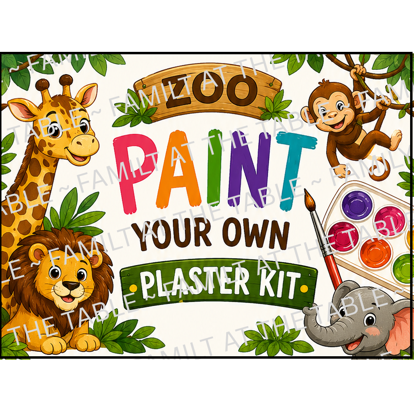 Zoo - Printable Backing Card - 3 pc set