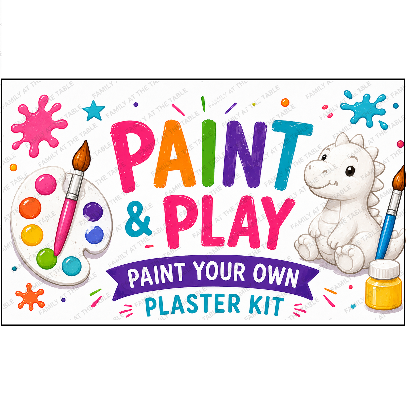 Paint & Play - Paint Your Own Plaster Kit Printable Packaging Insert Backing Cards – Digital Download