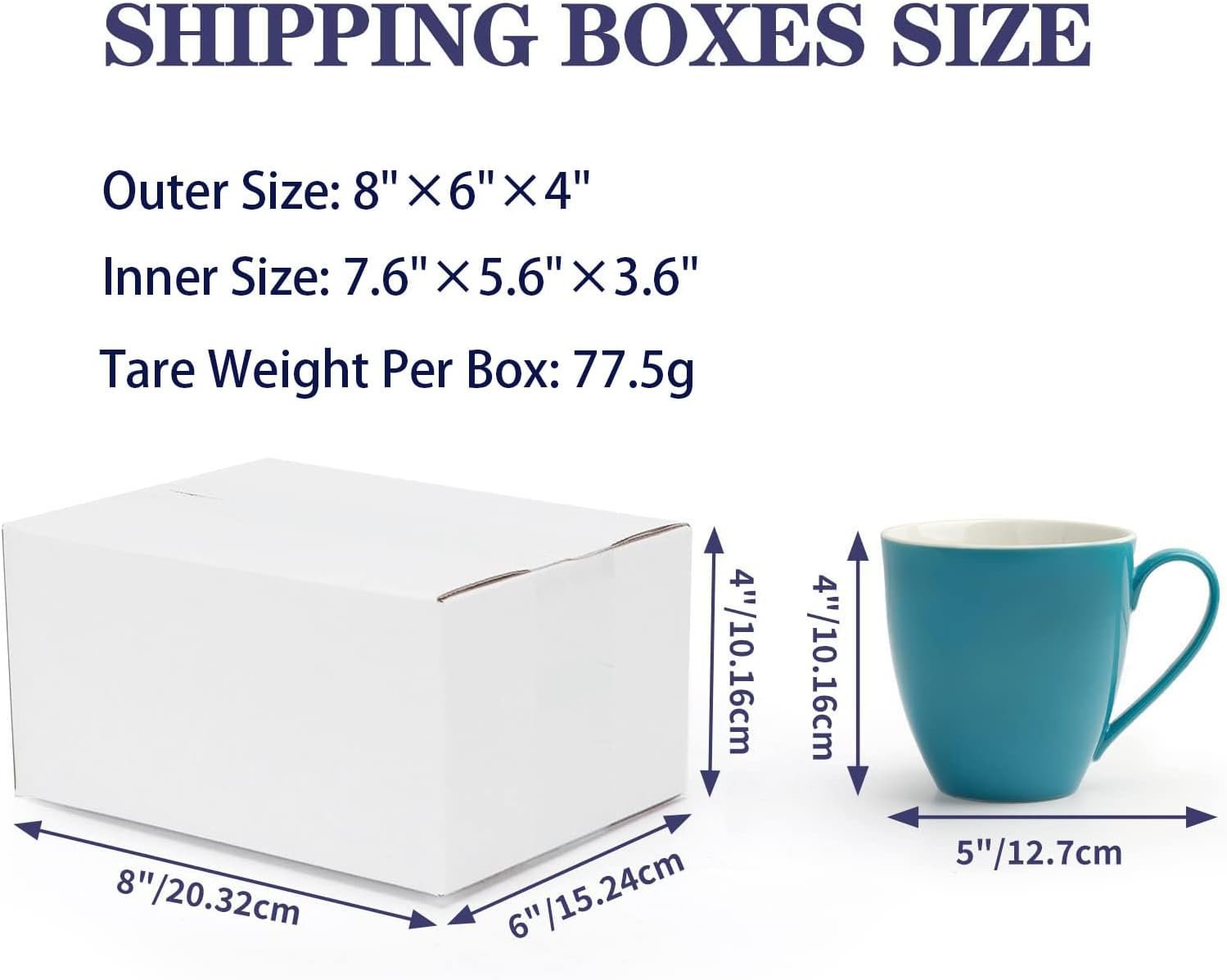 8"x6"x4" Shipping Boxes - 40 Pcs
