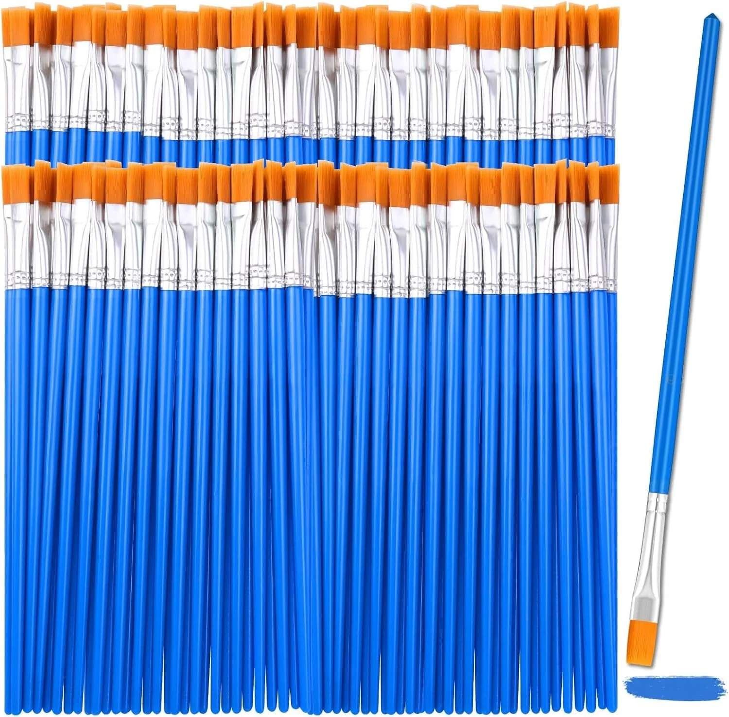 Flat Paint Brushes - 126 Pcs  