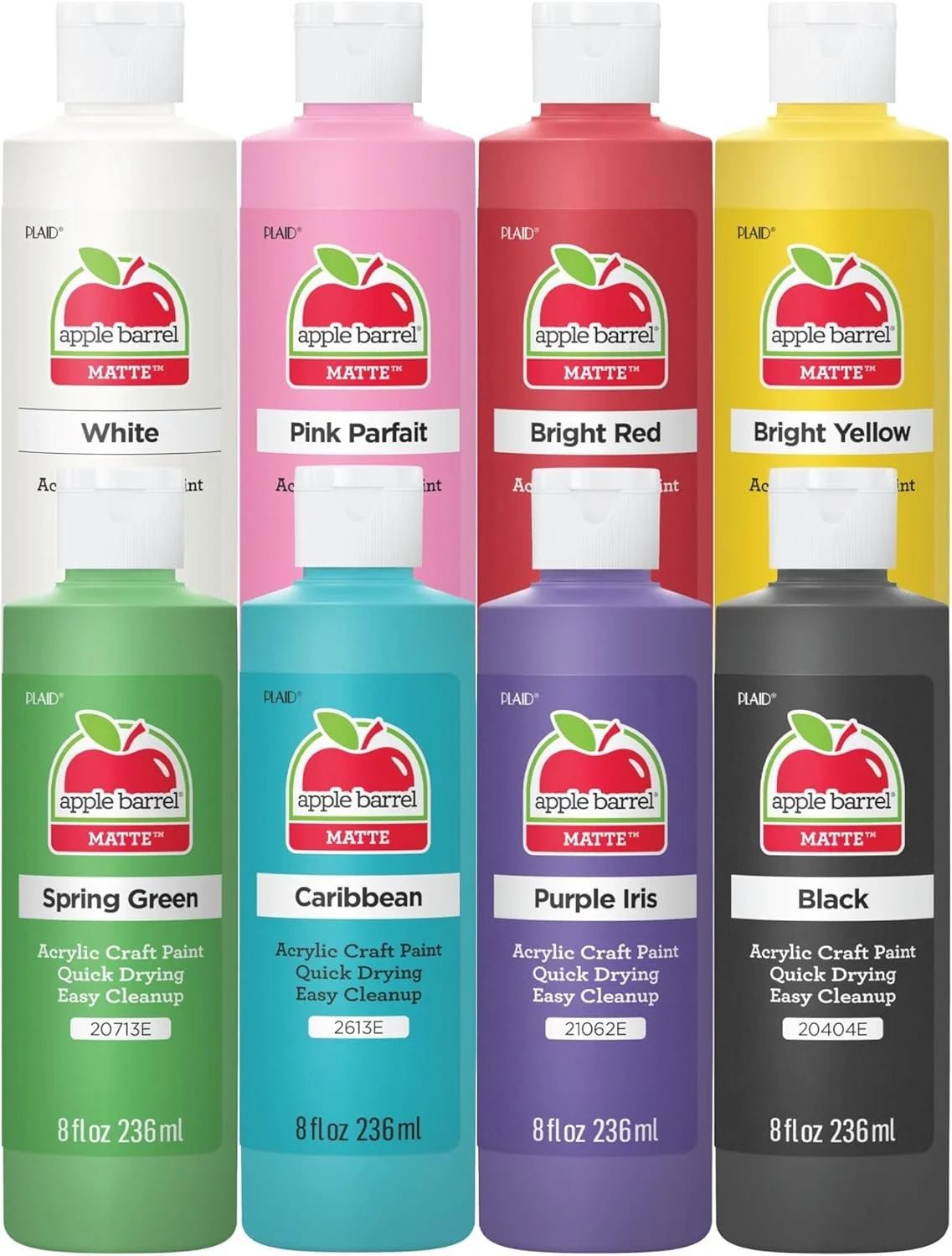 Apple Barrel Acrylic Paint Set - 8 Colors 8oz (236.6ml)