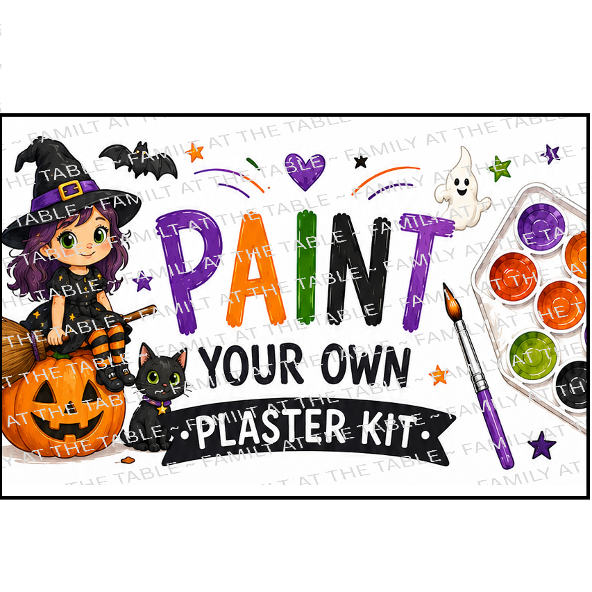 Halloween - Paint Your Own Plaster Kit Printable Packaging Insert Backing Cards – Digital Download