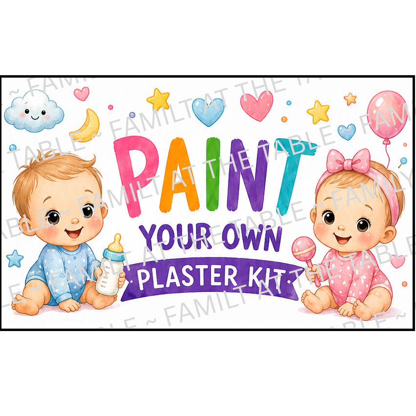 Baby - Paint Your Own Plaster Kit Printable Packaging Insert Backing Cards – Digital Download