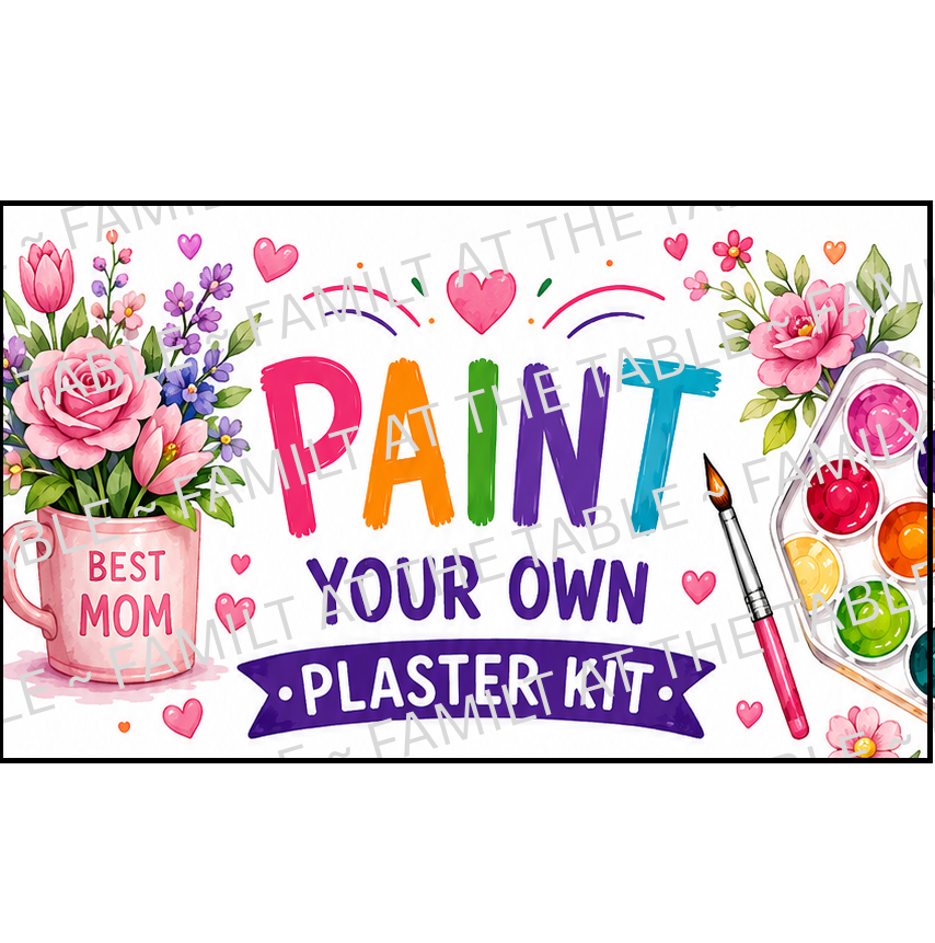 Mothers Day - Paint Your Own Plaster Kit Printable Packaging Insert Backing Cards – Digital Download