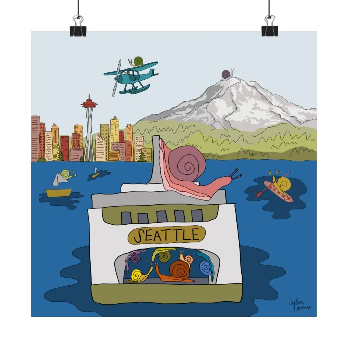 Seattle Ferry Print (New Version)