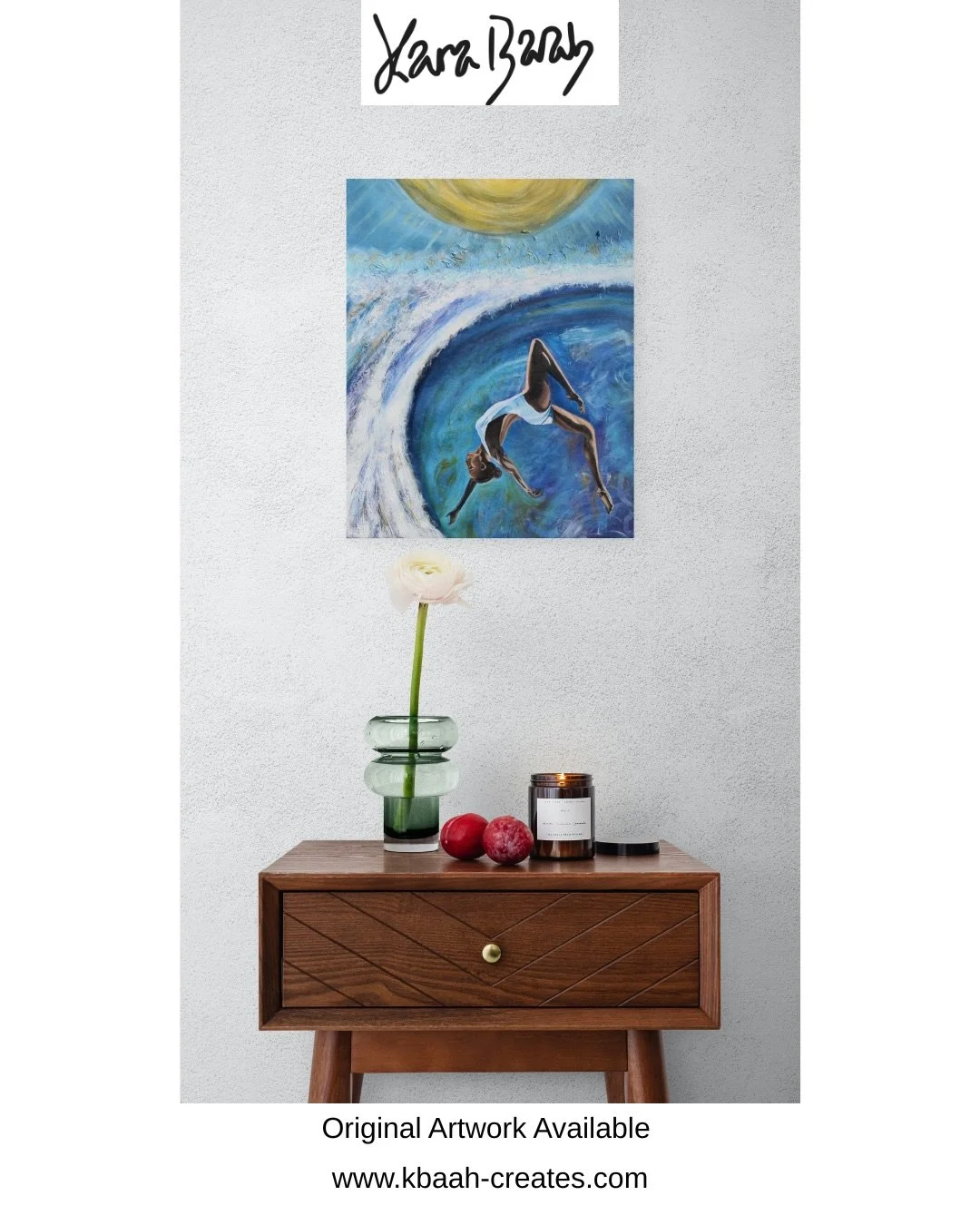 Tranquil 🌊

✨ Original painting available
DM or visit the website via the link in the bio for enquiries or purchase.

Suspended between sea and sky, a dancer arches within the powerful curve of a rising wave. Her body moves with the rhythm of the oc