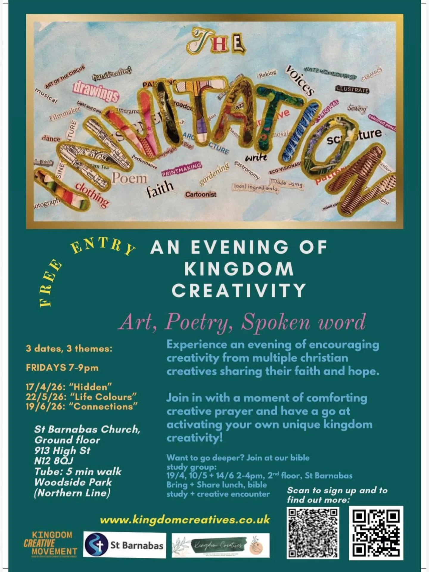 Excited to be part of this creative evening exploring the theme &ldquo;Life colours&rdquo;

I&rsquo;ll be joining an amazing group of Christian creatives, poets, painters, musicians, and spoken word artists, for a night of expression, reflection, and