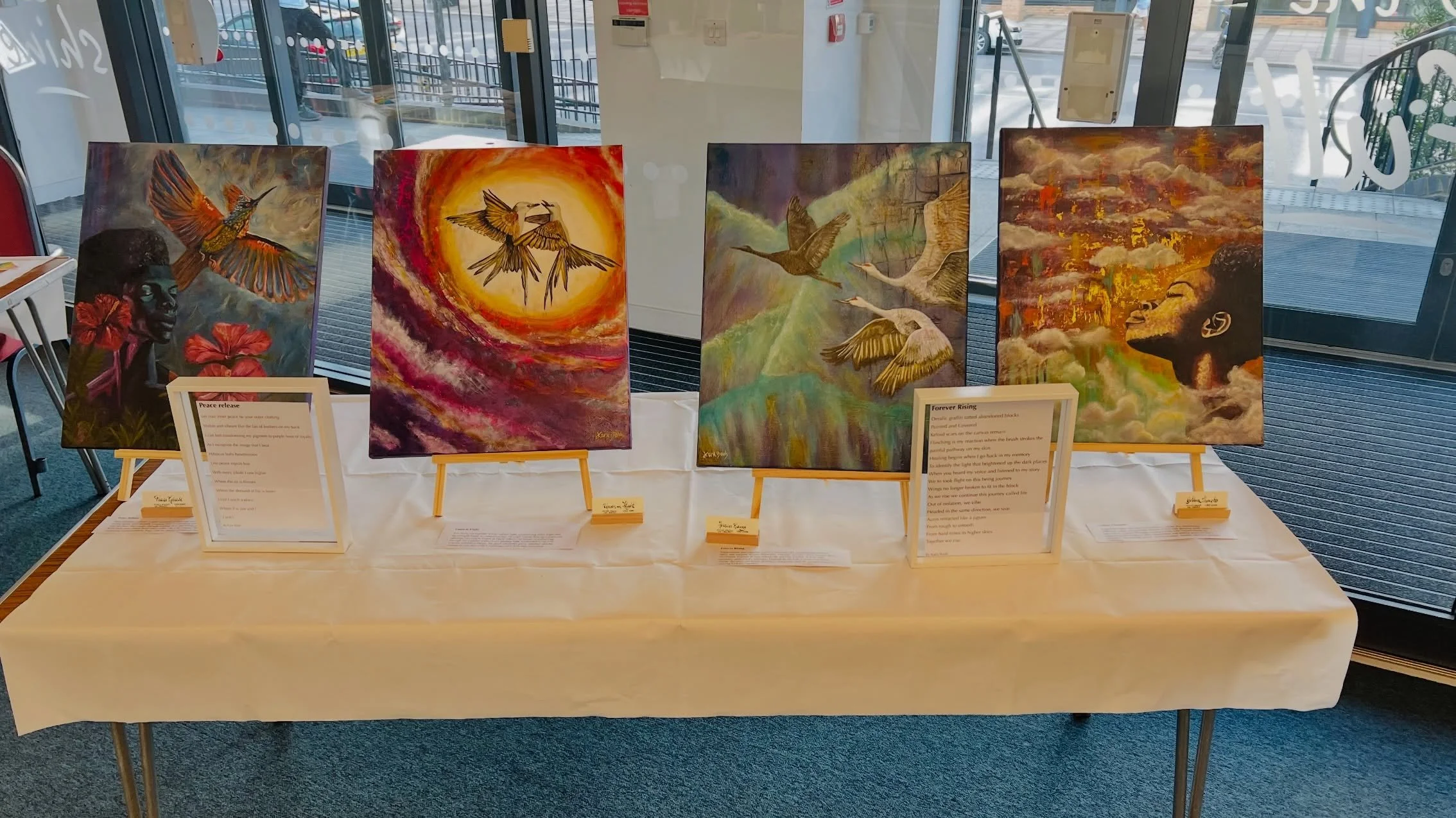 A wonderful way to end the week, sharing art, creating art, reciting poetry, and hearing and receiving from others doing the same. It filled me up to overflow. ✨
 #PoetryAndArt  #ArtistLife #WellbeingThroughArt #FaithAndCreativity #LondonArtist