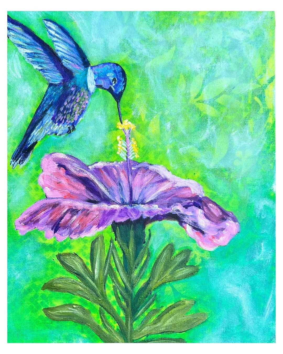 A hummingbird pauses mid-flight, drinking from a flower that feels like a well of life an image of quiet provision, where everything needed is already given in its time.

This piece is part of my mini stories of God&rsquo;s provision series, reflecti