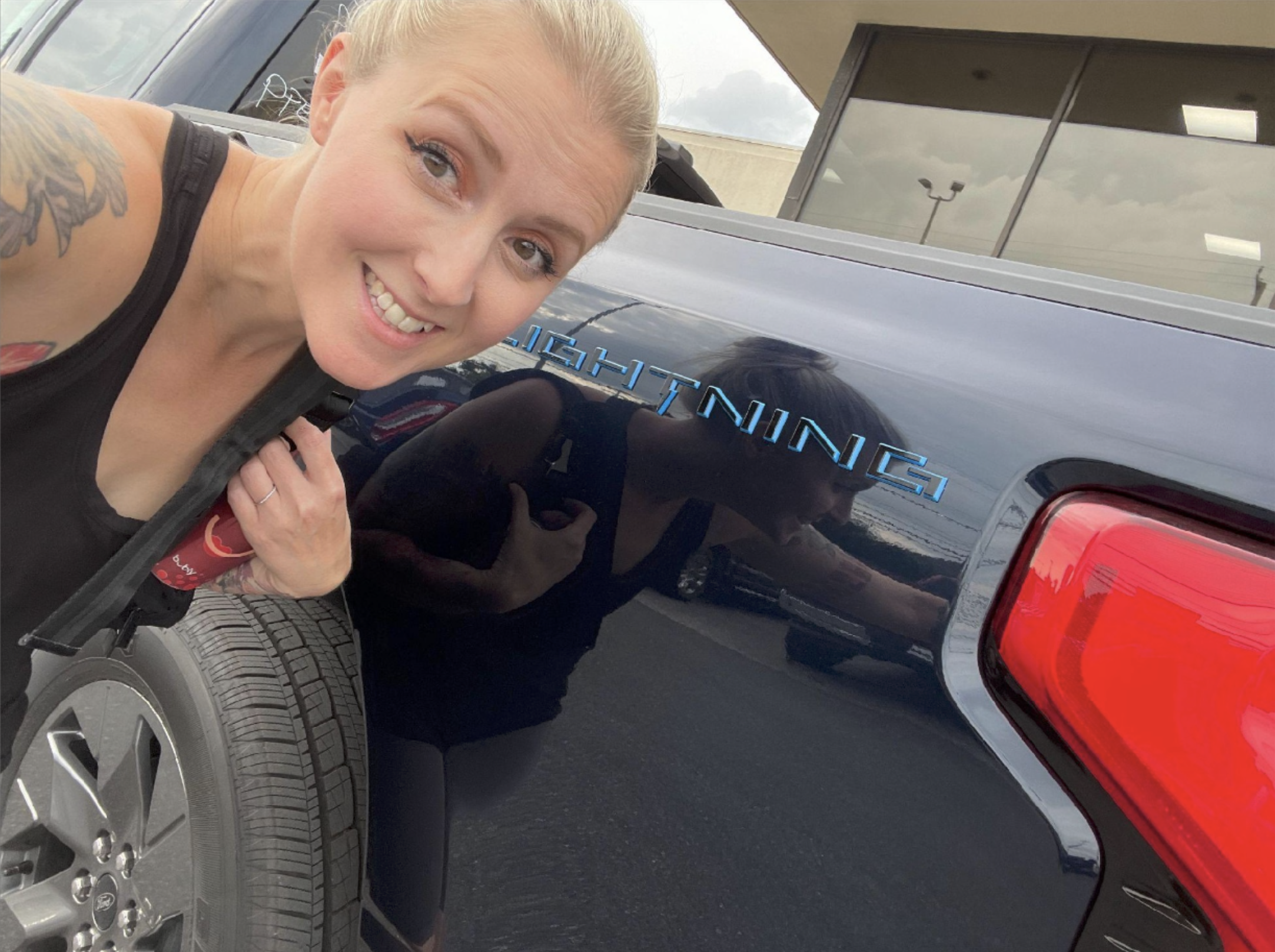 The day we took delivery of our Ford F-150 Lightning