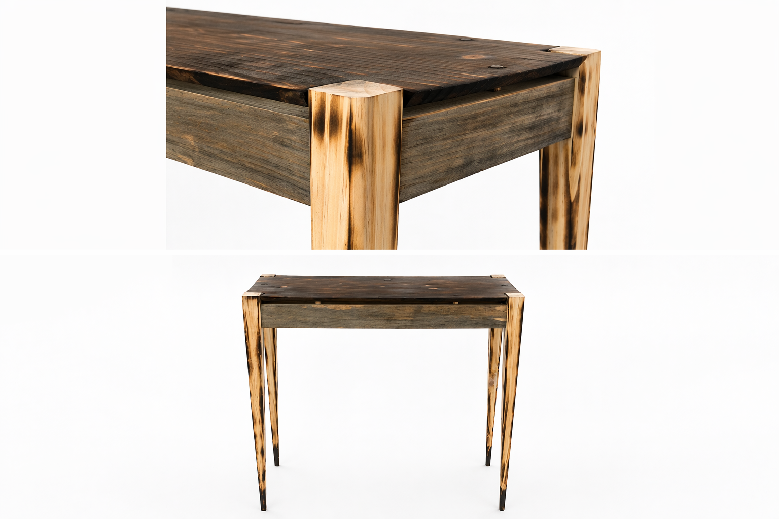 RETURN - pine, charred