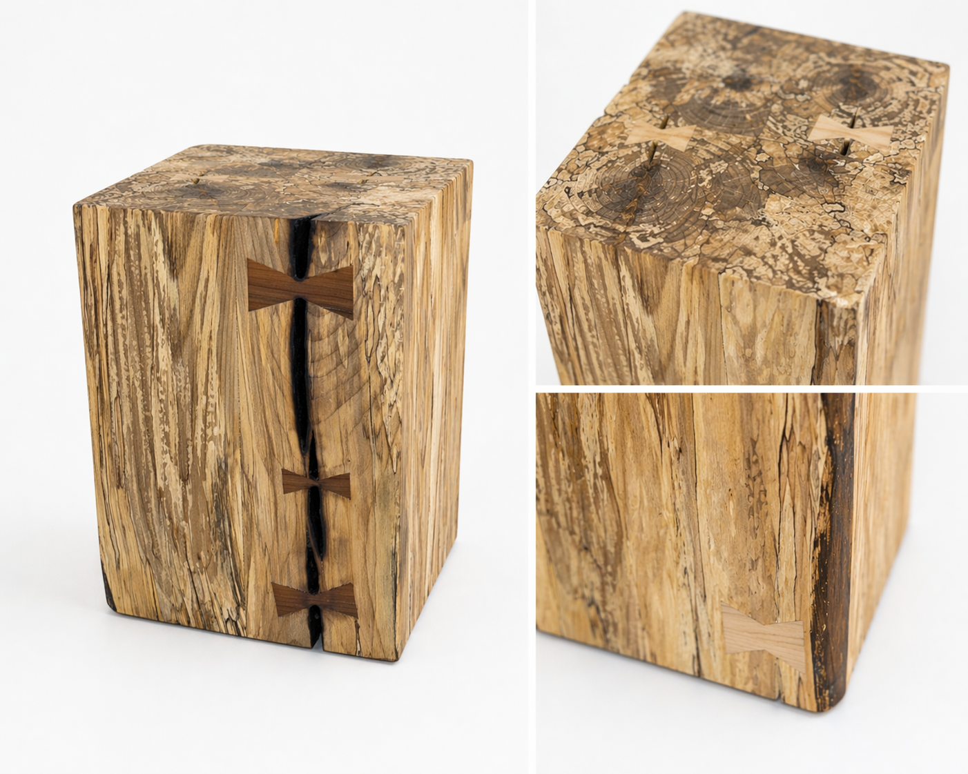 KEPT - spalted wood with hand-cut butterfly joints