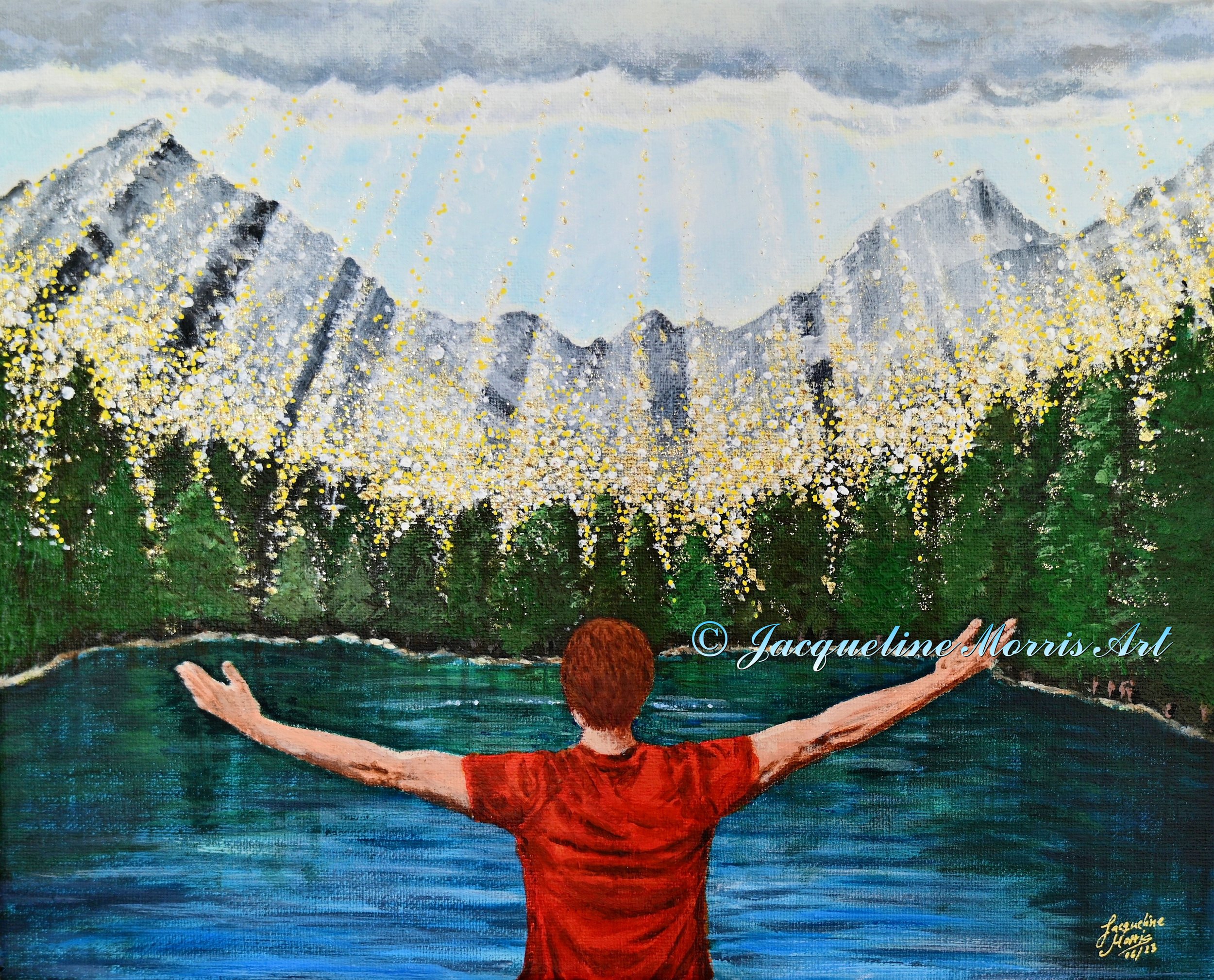 02. Waldheilung - 15.06.23 - 24 x30cm (Acryl auf Leinwand).jpeg