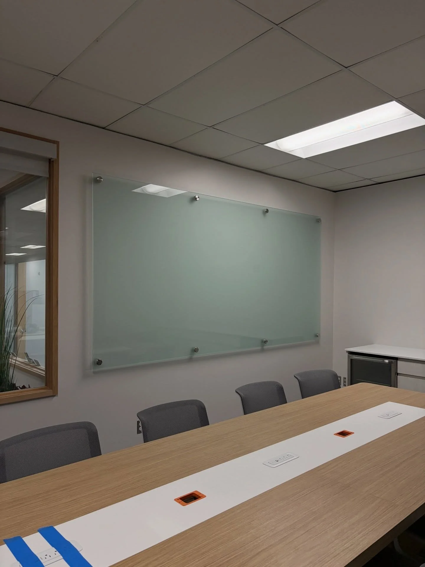 Office glass dry erase board. #GlassbyHuz #Custom Glass #GlassOffice