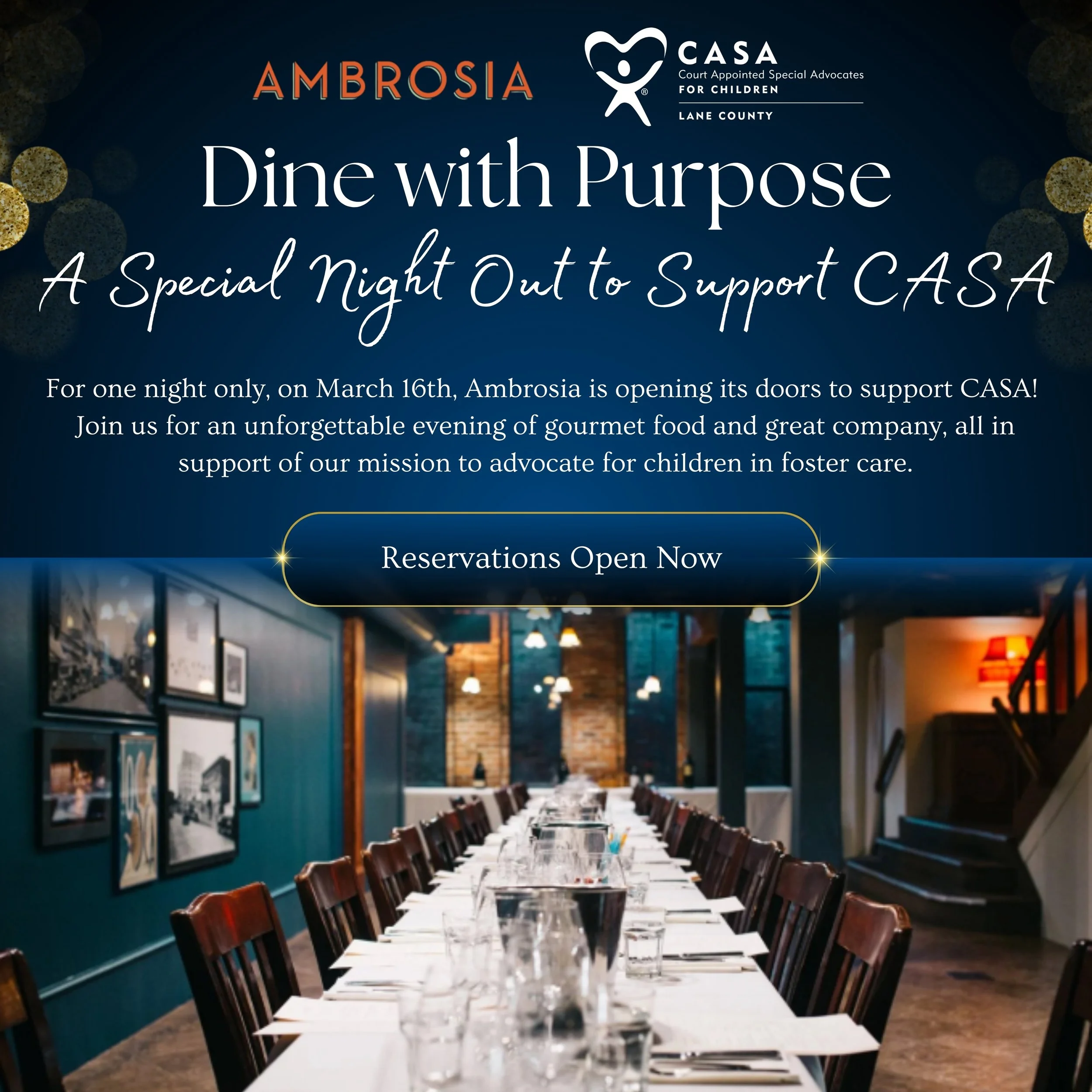 Ambrosia Restaurant Dine with Purpose