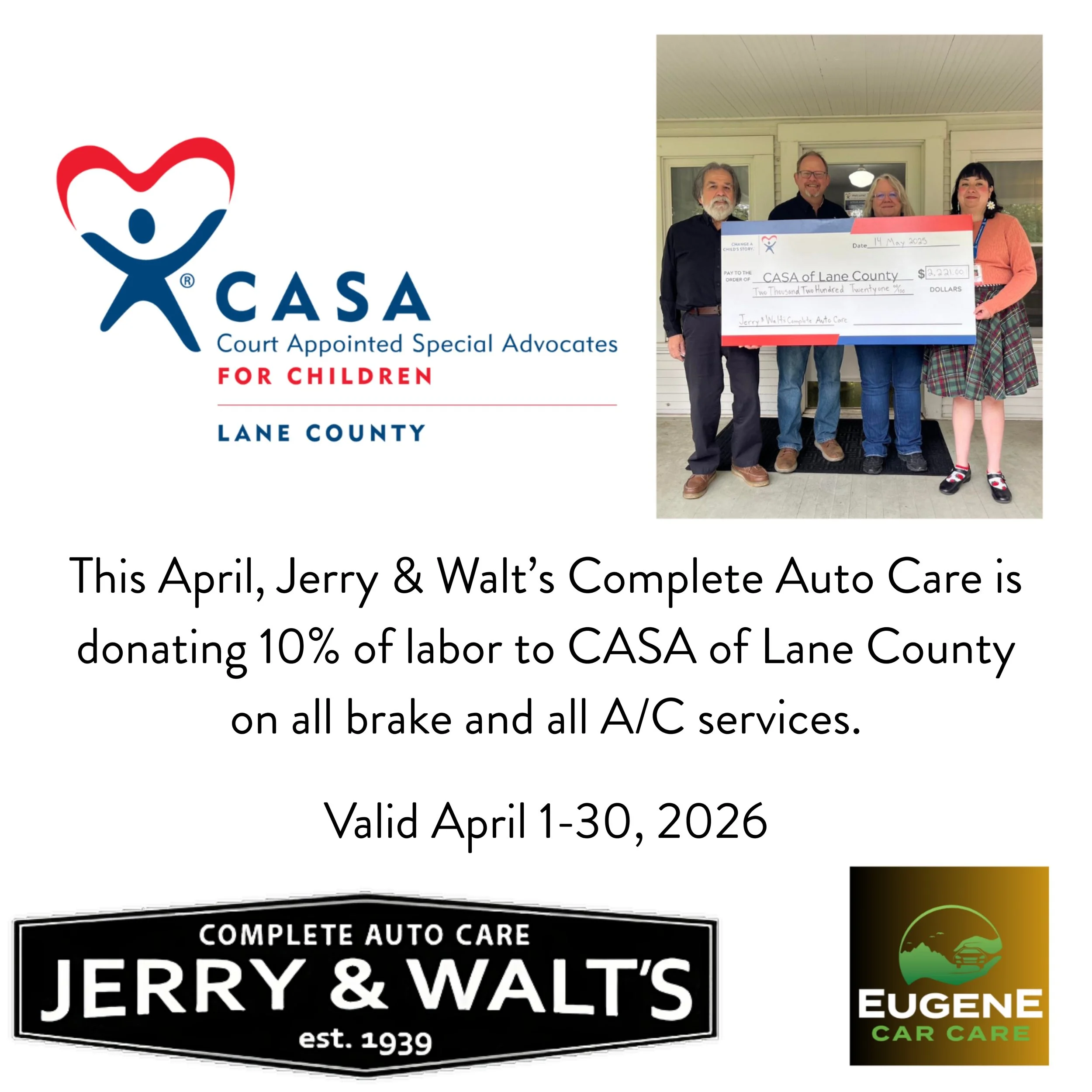 Jerry & Walt's Complete Auto Care Fundraiser