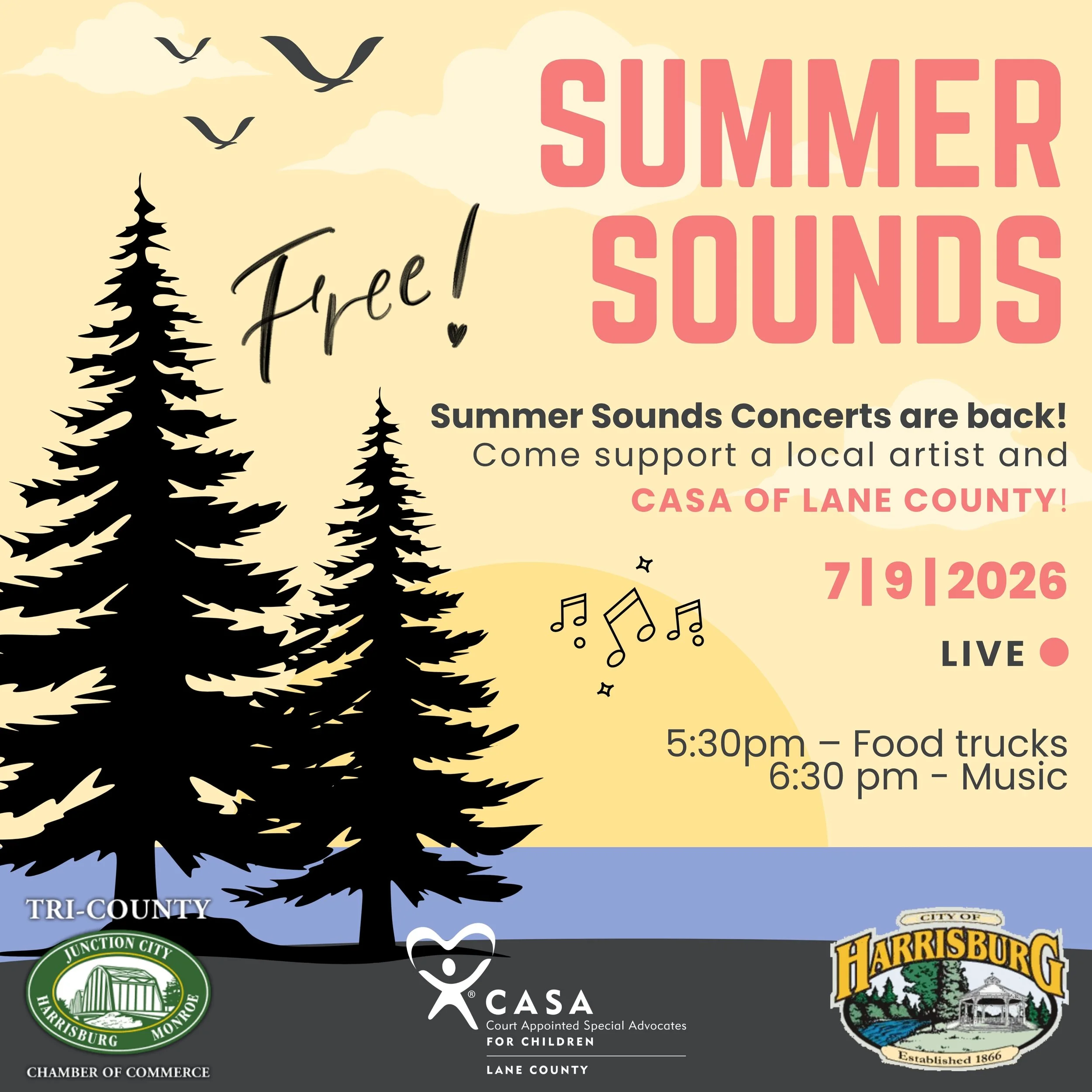 Summer Sounds Concerts with the Tri-County Chamber of Commerce