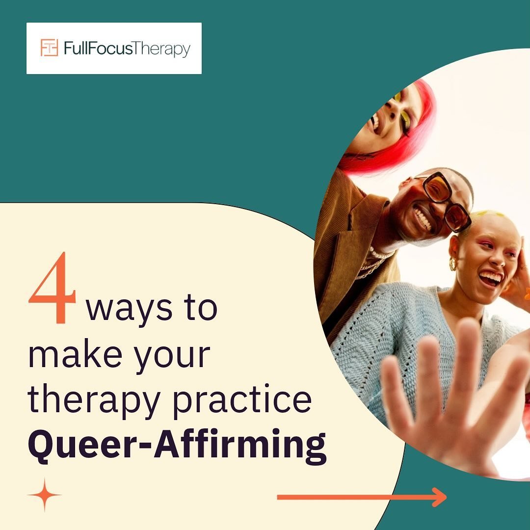 No need to wait for Pride Month 🏳️&zwj;🌈 We can all get more queer-friendly right now. ➡️ to learn how you can make your therapy practice a more affirming place for your LGBTQ+ people. 

Embarrassing as it is to admit, I started my training as a th