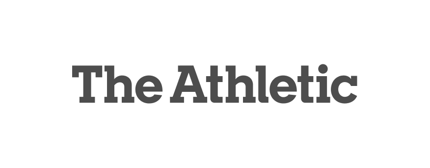 Text reading 'The Athletic' in bold font.