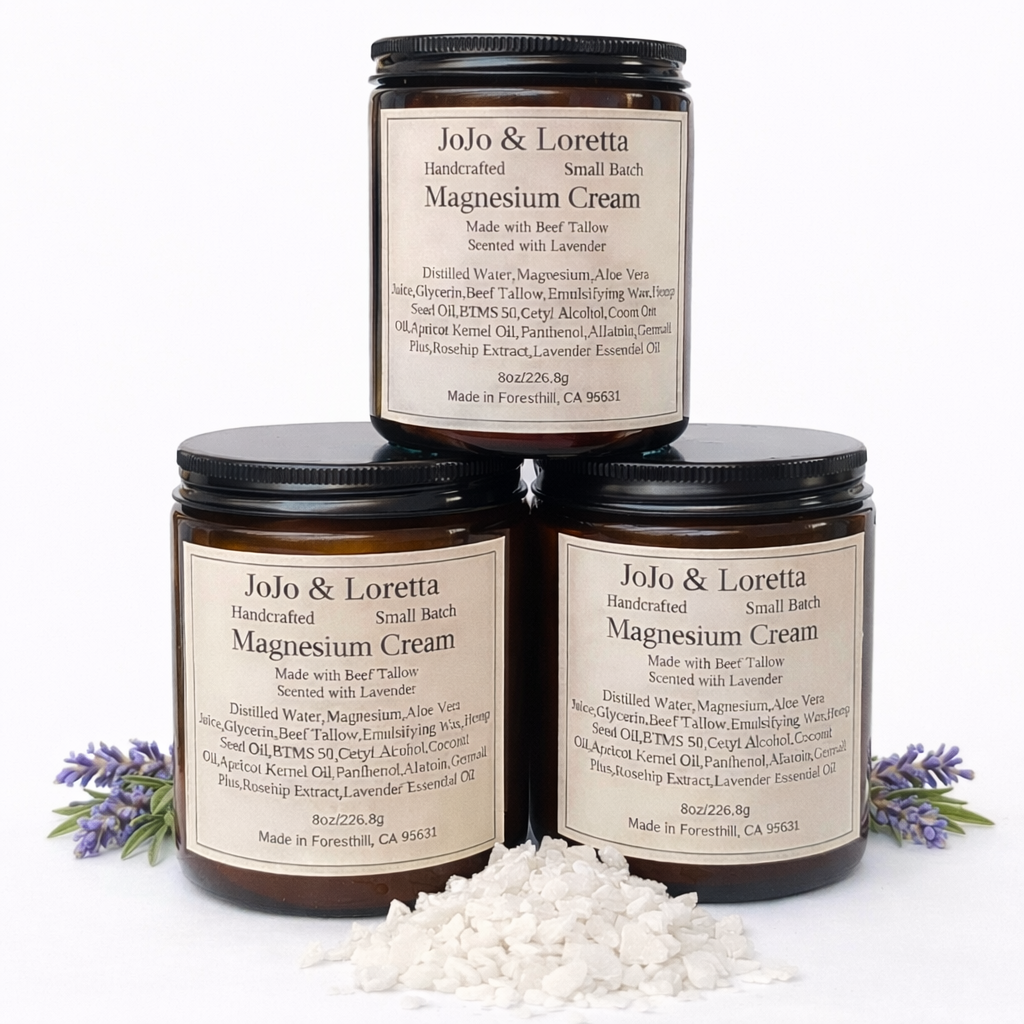 Magnesium cream lightly scented with lavender 8oz