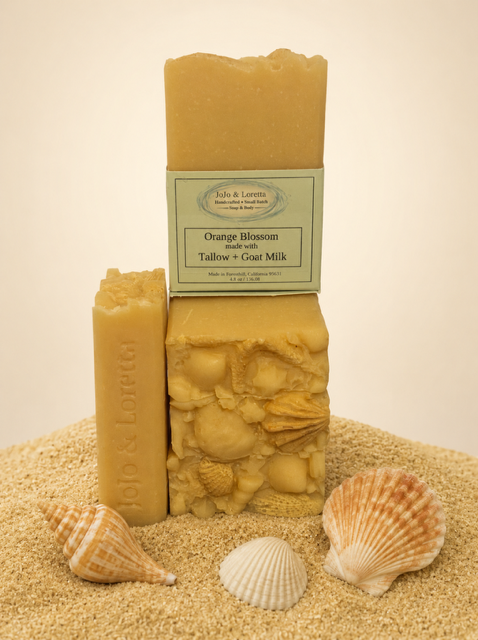 Orange Blossom Soap with a seashell motif