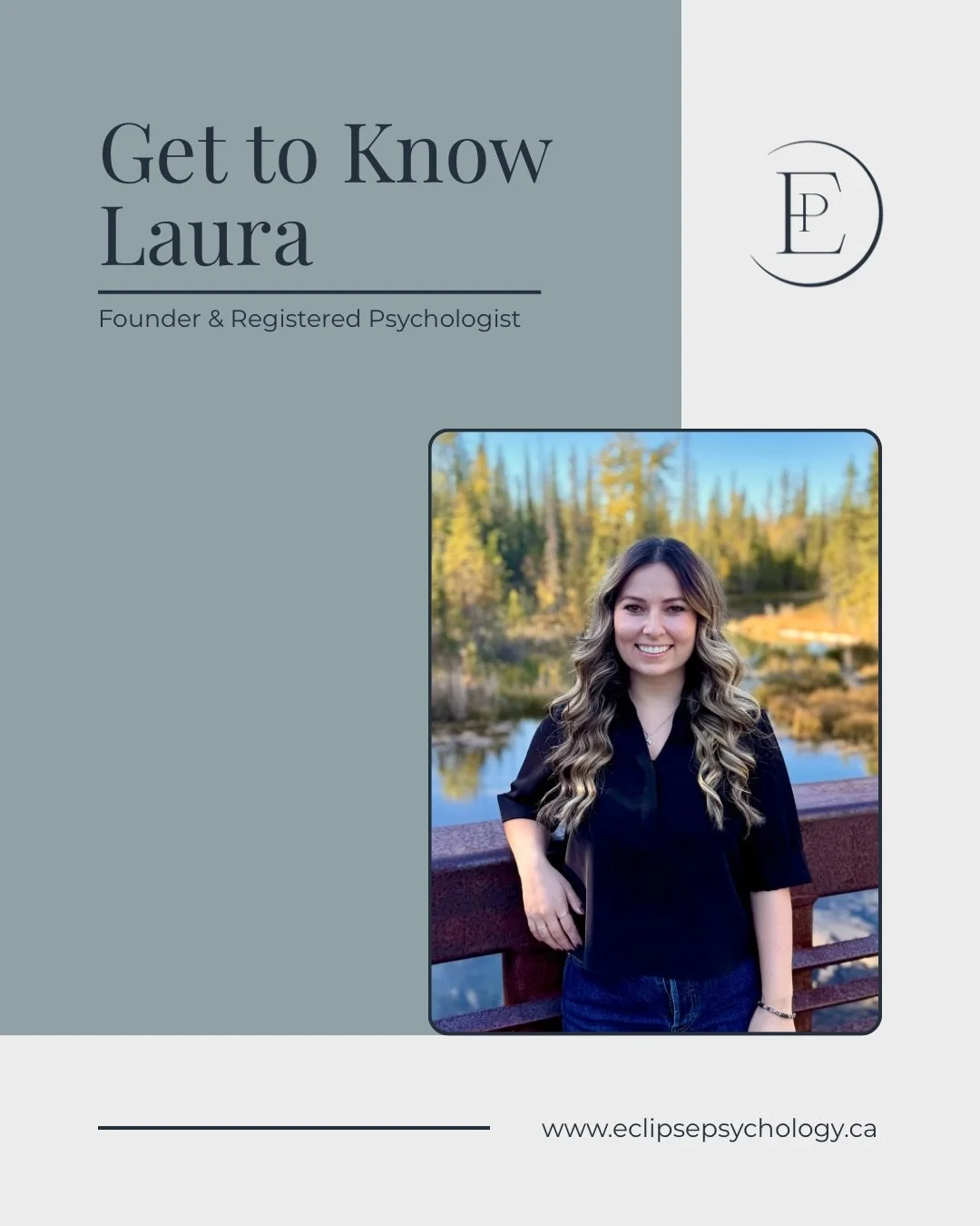 Meet Laura 💜

Laura is a Registered Psychologist and founder of Eclipse Psychology, based in Calgary.

Her approach to therapy is grounded in the belief that each person is the expert on their own life. She meets clients where they are with curiosit