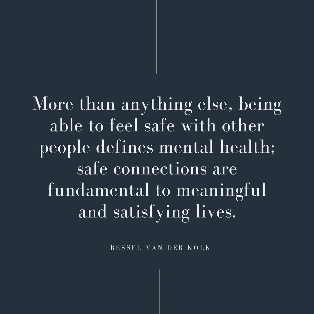 In our complicated world, mental health has become an important focus, highlighting the importance of our human relationships. As Bessel van der Kolk's quote suggests, feeling safe with others is crucial for good mental health and leads to fulfilling