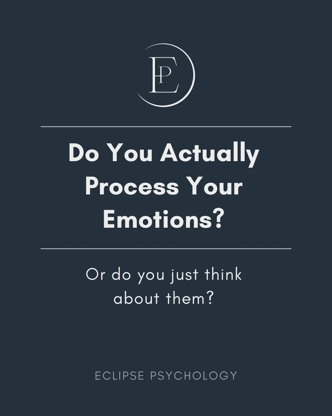 You may know what you're feeling&hellip; but are you actually feeling it?

Many of us learned to think about emotions instead of experiencing them.

We become busy, anxious, perfectionistic, or stuck in our heads because slowing down and feeling what