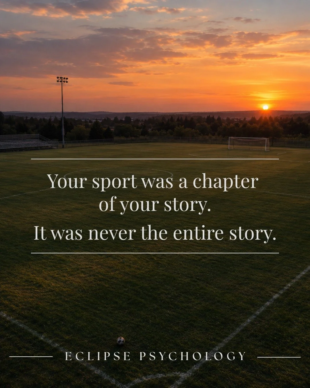 For many athletes, sport becomes more than something they do. It becomes a community, a routine, a purpose, and a significant part of who they are.

When that chapter ends, it can bring unexpected grief and uncertainty.

But leaving a sport does not 