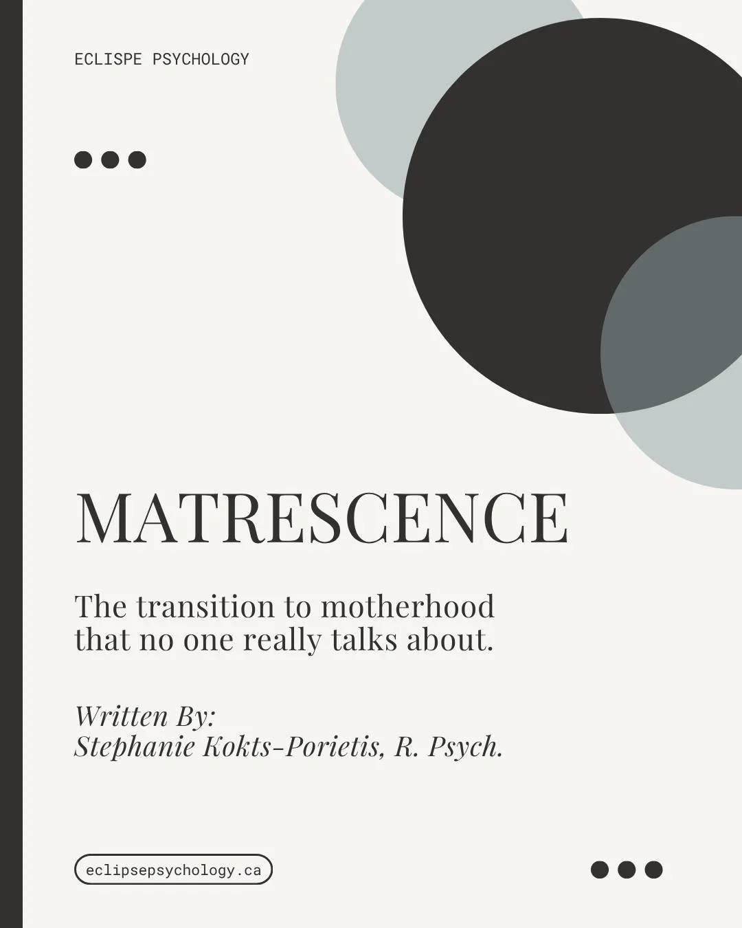 Written by Stephanie Kokts-Porietis, R. Psych.

You&rsquo;ve heard of adolescence. But have you heard of matrescence?

Matrescence describes the complex developmental transition of becoming a mother.

And much like adolescence, it can involve profoun