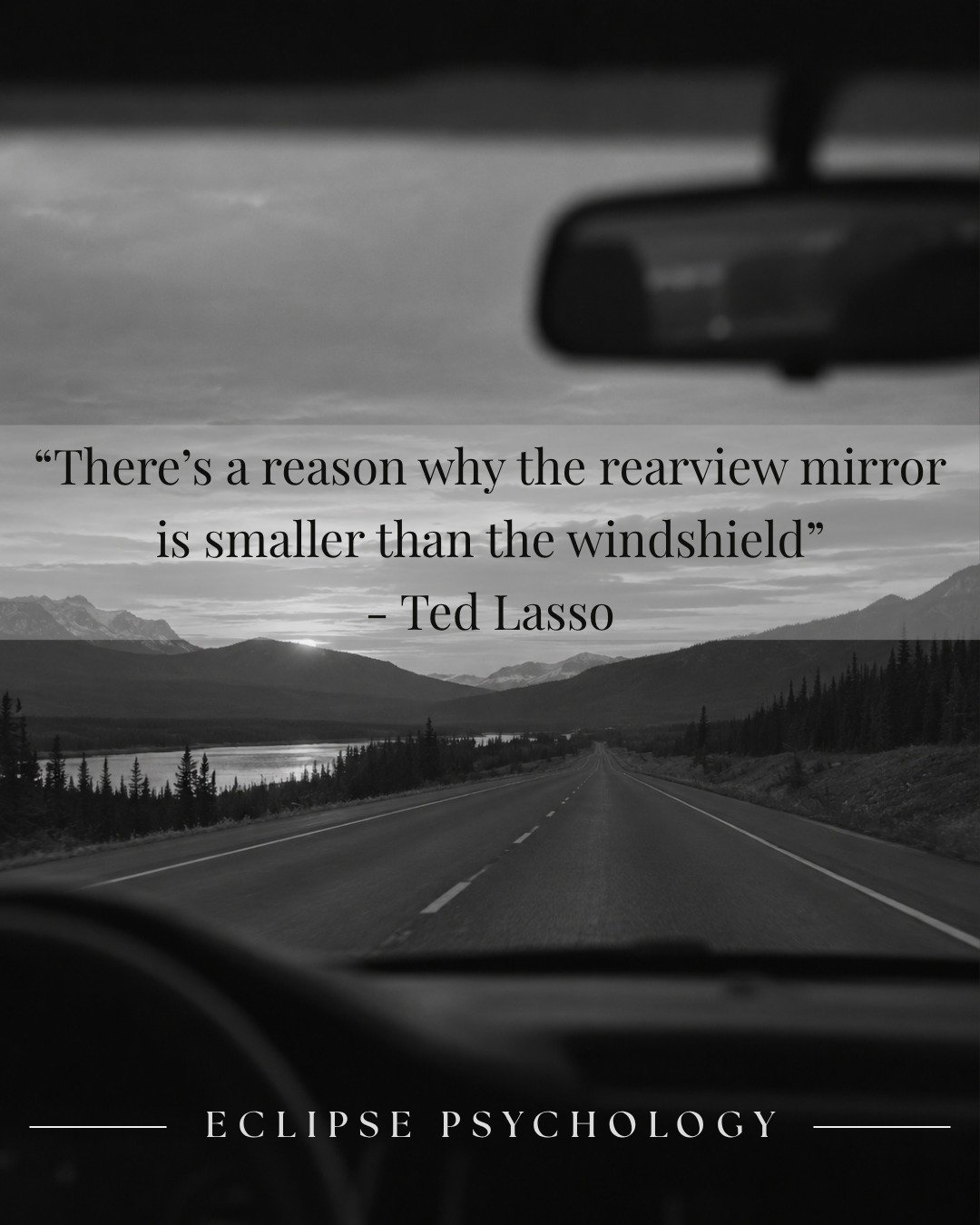 A Ted Lasso reminder worth sitting with. 🪞

There&rsquo;s a reason why the rearview mirror is smaller than the windshield.

Looking back matters.

Our past experiences can help us understand our patterns, relationships, fears, and the ways we've lea