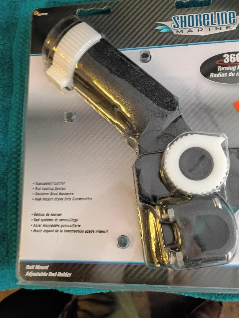 Shoreline Marine Adjustable Rod Holder Rail Mount SL52131 upc 013893521316 two units being sold when you order.