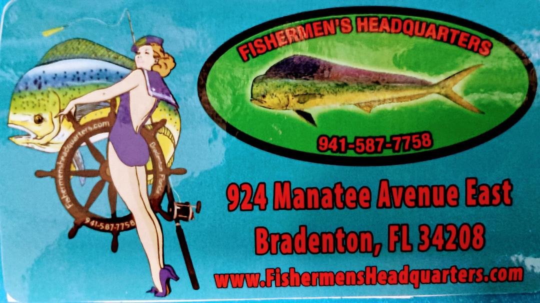 Owner 5169-151 Fishermen's Headquarters Bradenton Florida Owner 5169-151 Fishermen's Headquarters Bradenton Florida