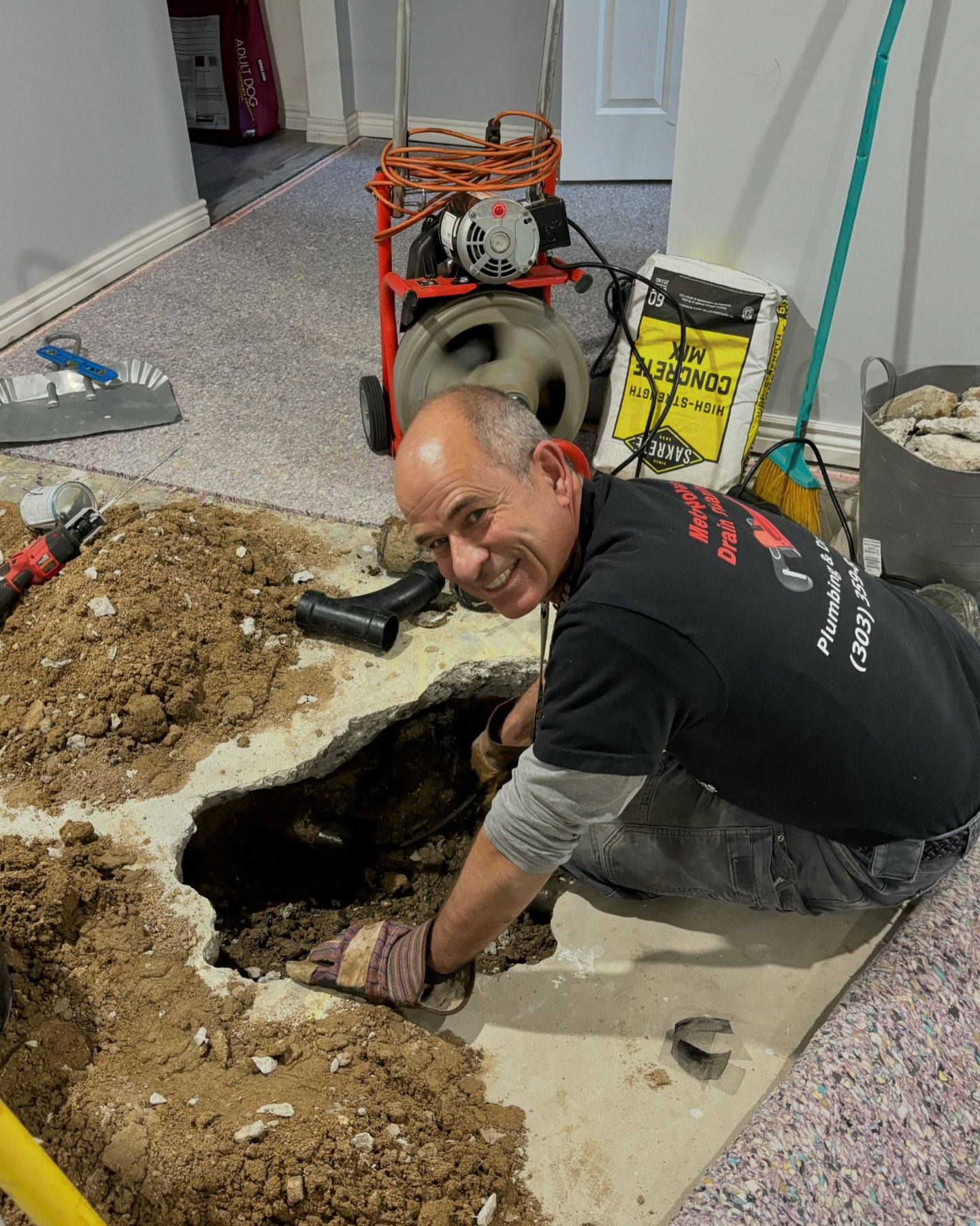We&rsquo;ll go to any lengths to fix your plumbing problems! John doesn&rsquo;t mind the occasional underground adventure to keep your pipes flowing.

Call Today 303-359-8565

#call 
#plumbersofinstagram 
#drains 
#homeimprovement