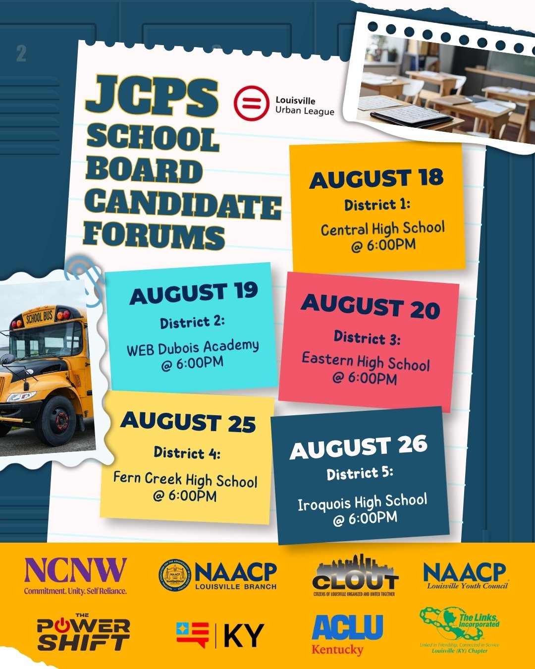 JCPS School Board District 1 Candidate Forum 