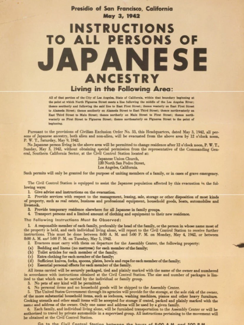 84 years ago today, FDR signed Executive Order 9066, authorizing the incarceration of every Japanese American on the West Coast. They were told to get rid of all their property and take only what they could carry. 

My grandparents and their families