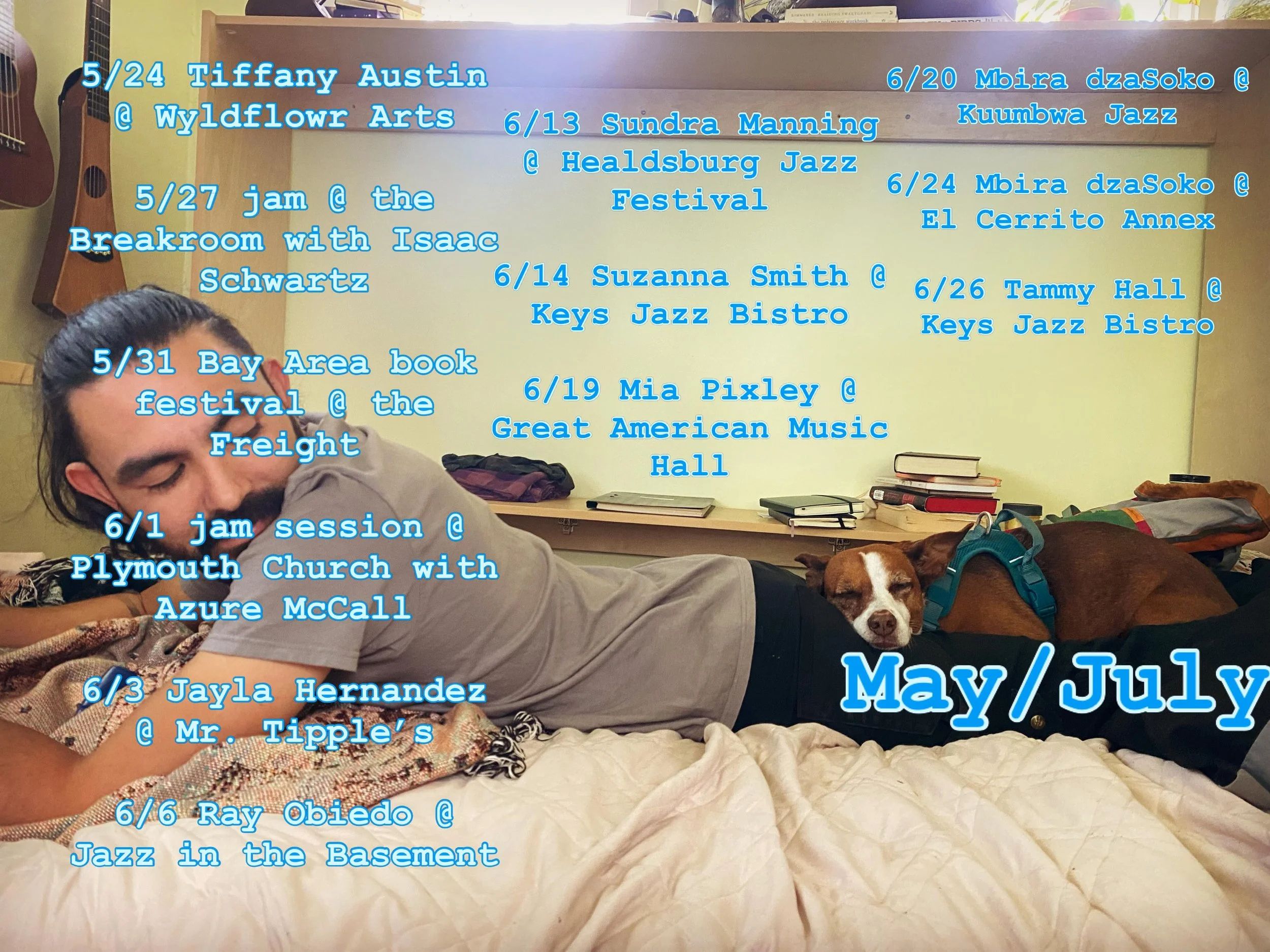 hey lovely people, a lot of you have been asking when i&rsquo;m playing, so here&rsquo;s a list of some concerts that i&rsquo;m super excited about. come on out and support&mdash;every one of these artists is a treasure imo, and all of these shows wi