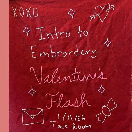 Intro to Embroidery - Valentine's Day Flash with Lovergirl Creates